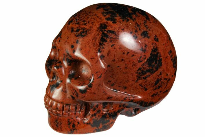 Realistic, Polished Mahogany Obsidian Skull #116317
